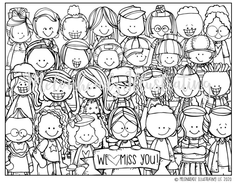 MelonHeadz FREE We Miss You Coloring Page Printable