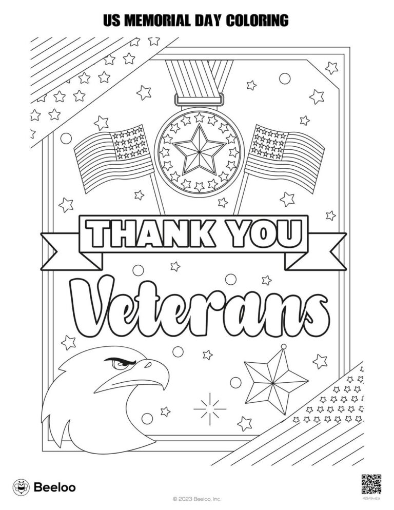 Memorial Day themed Coloring Pages Beeloo Printable Crafts And Activities For Kids