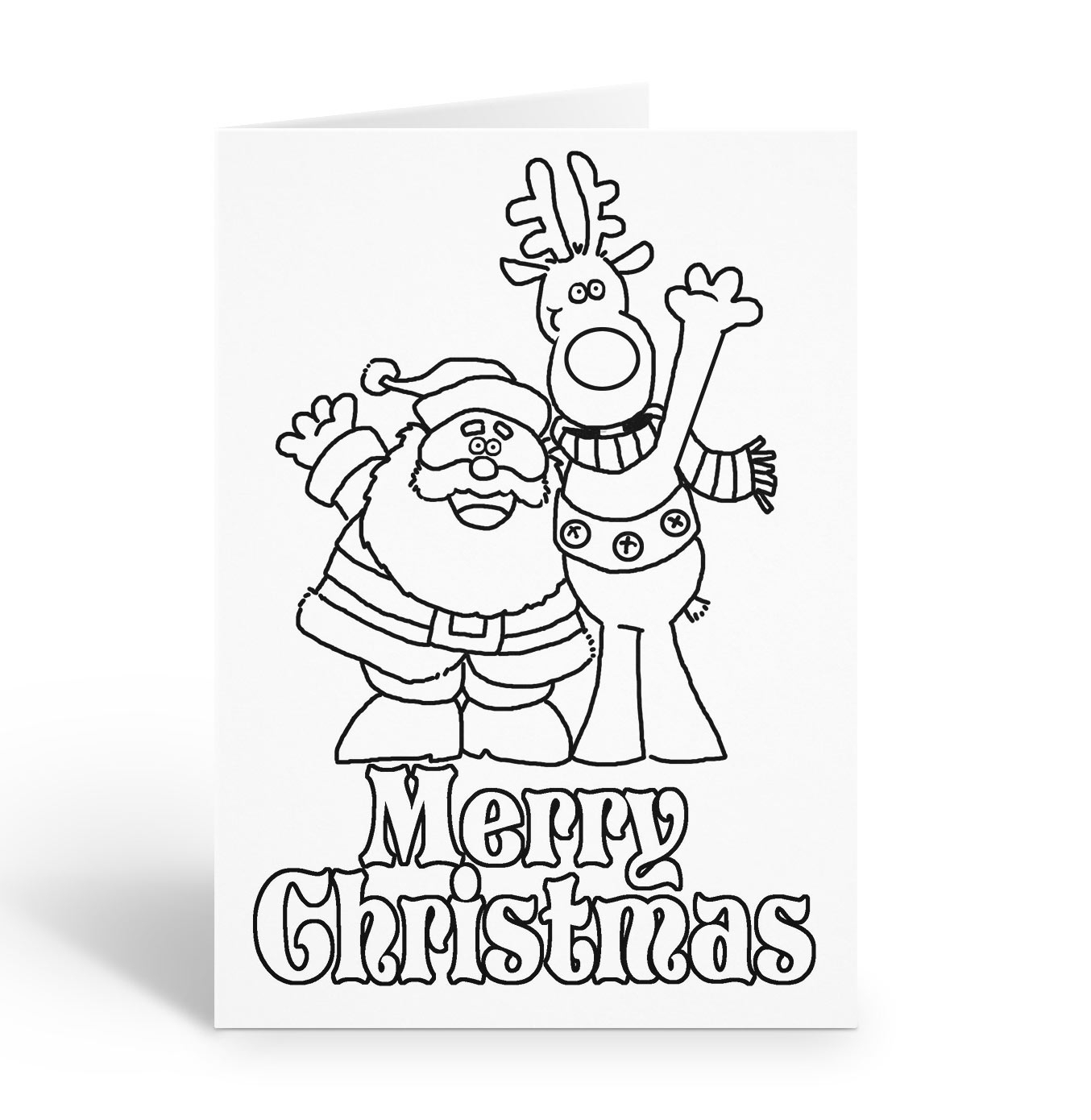 Merry Christmas Coloring Card