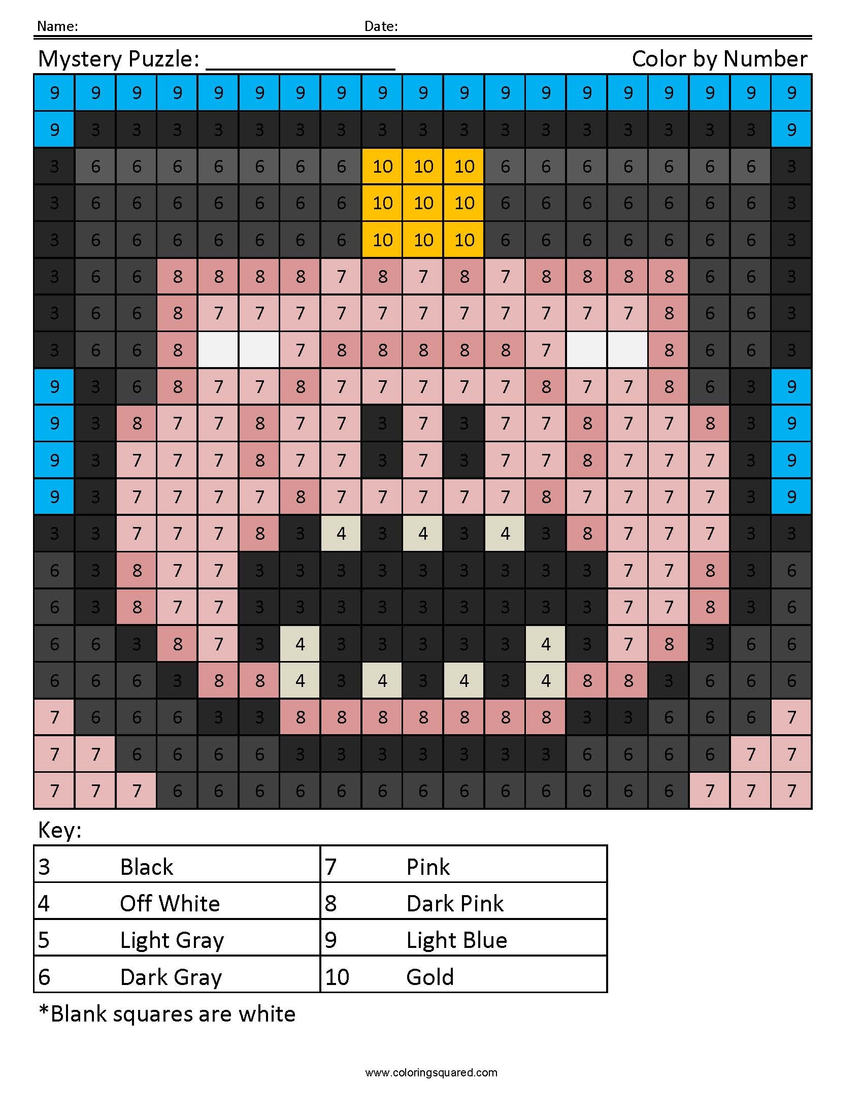 Minecraft Mobs Color By Number Coloring Squared Minecraft Mobs Color By Number Coloring Squared