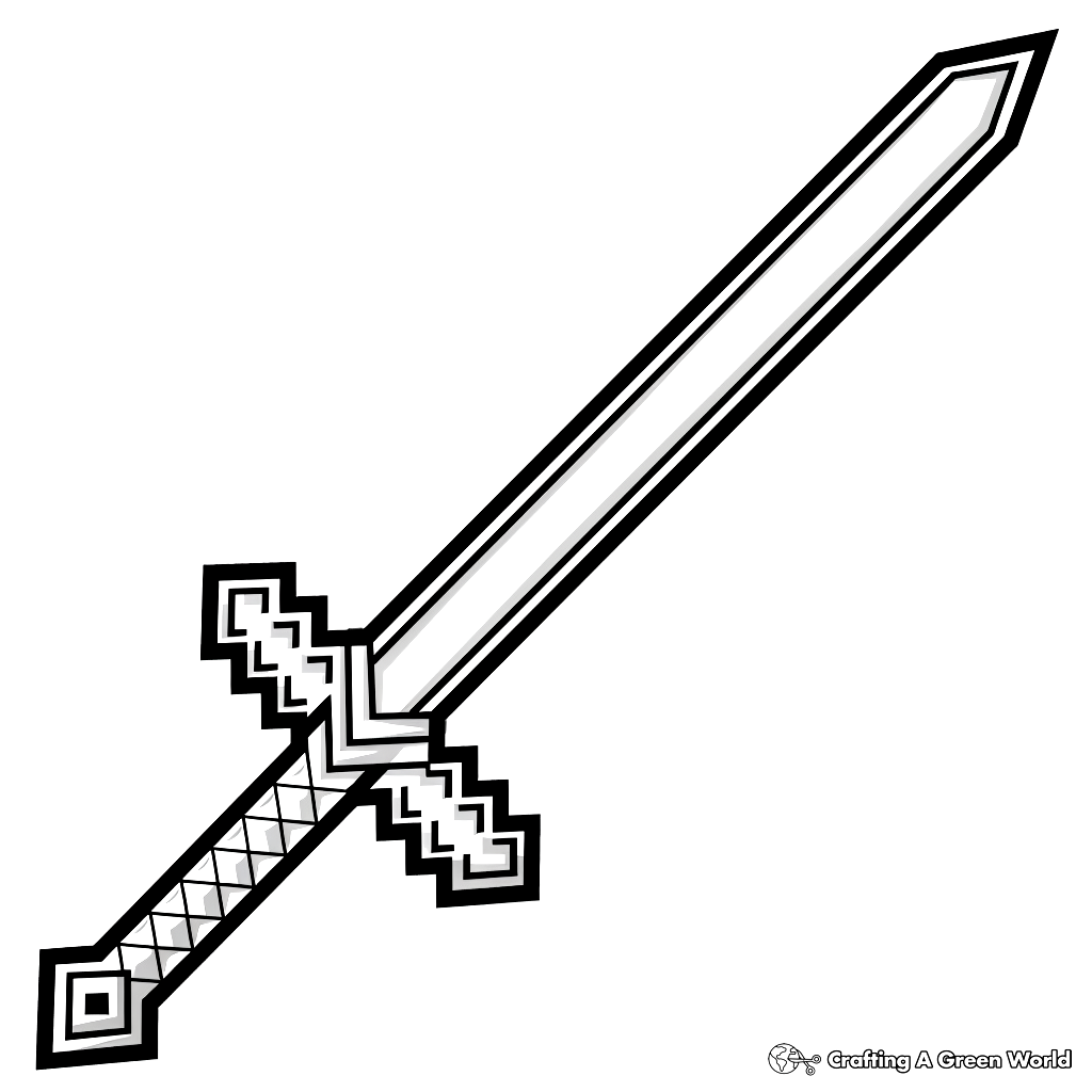 Minecraft Sword Coloring Pages Free Printable Minecraft Sword Coloring Pages Free Printable