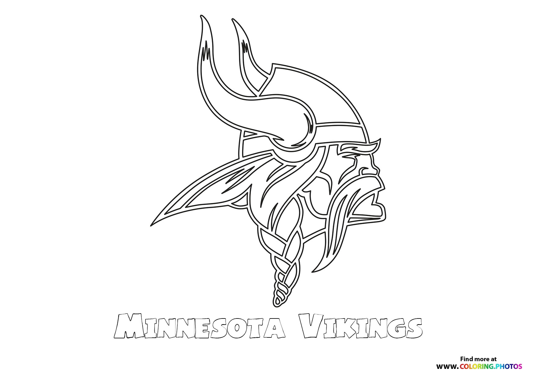 Minnesota Vikings NFL Logo Coloring Pages For Kids