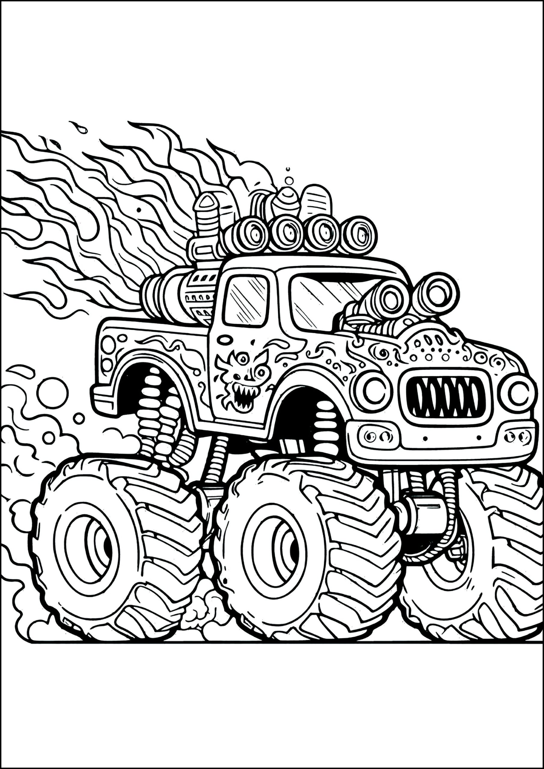 monster truck coloring pages free printable