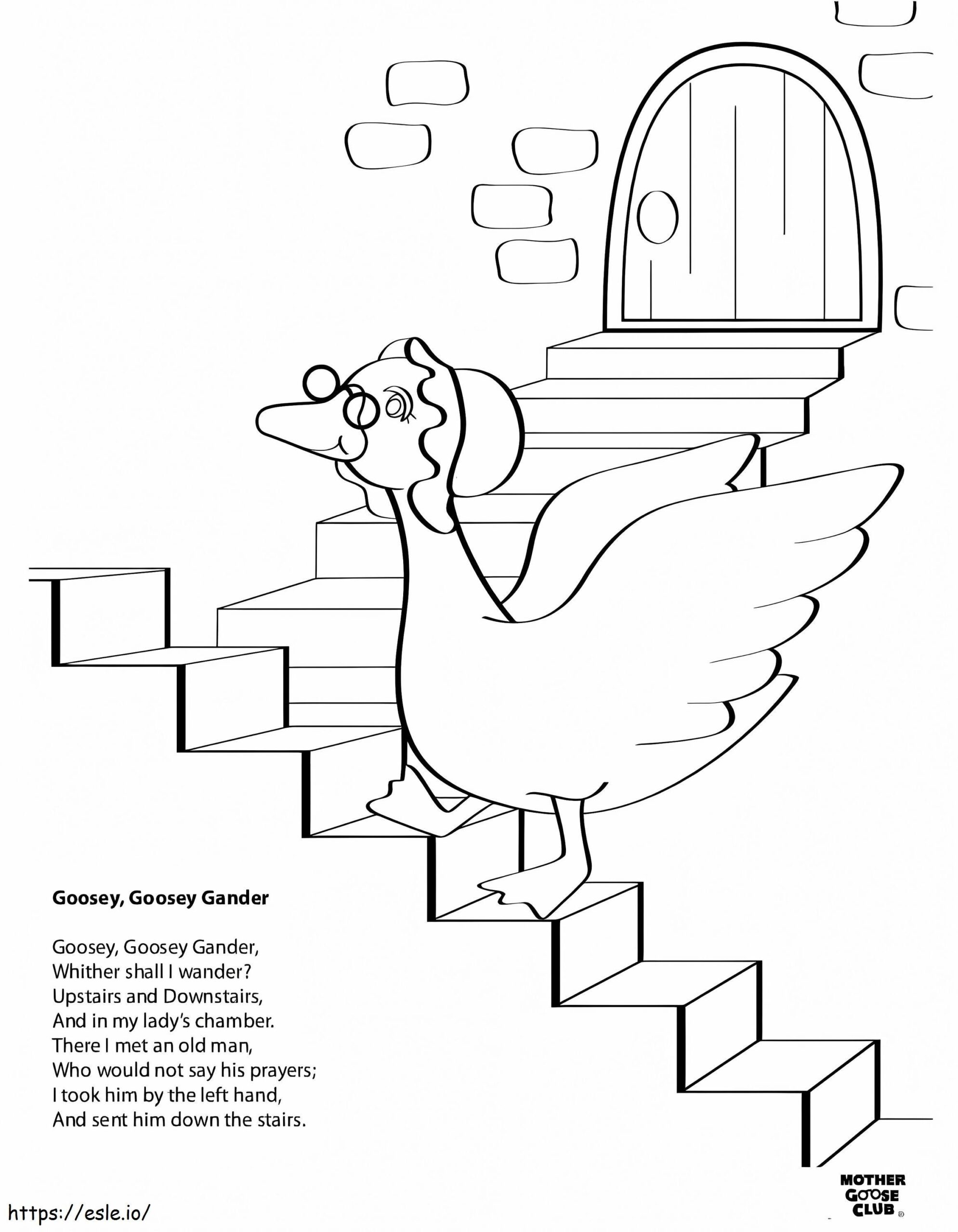 Mother Goose 10 Coloring Page