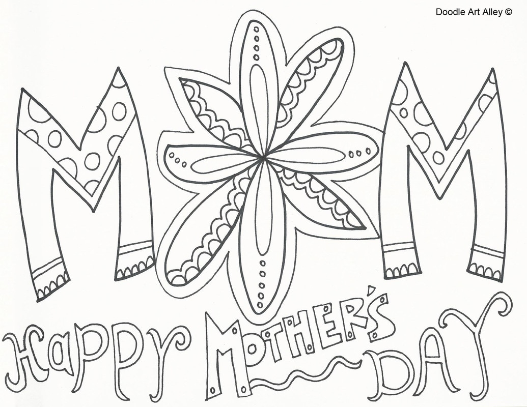 Mothers Day Coloring Pages DOODLE ART ALLEY
