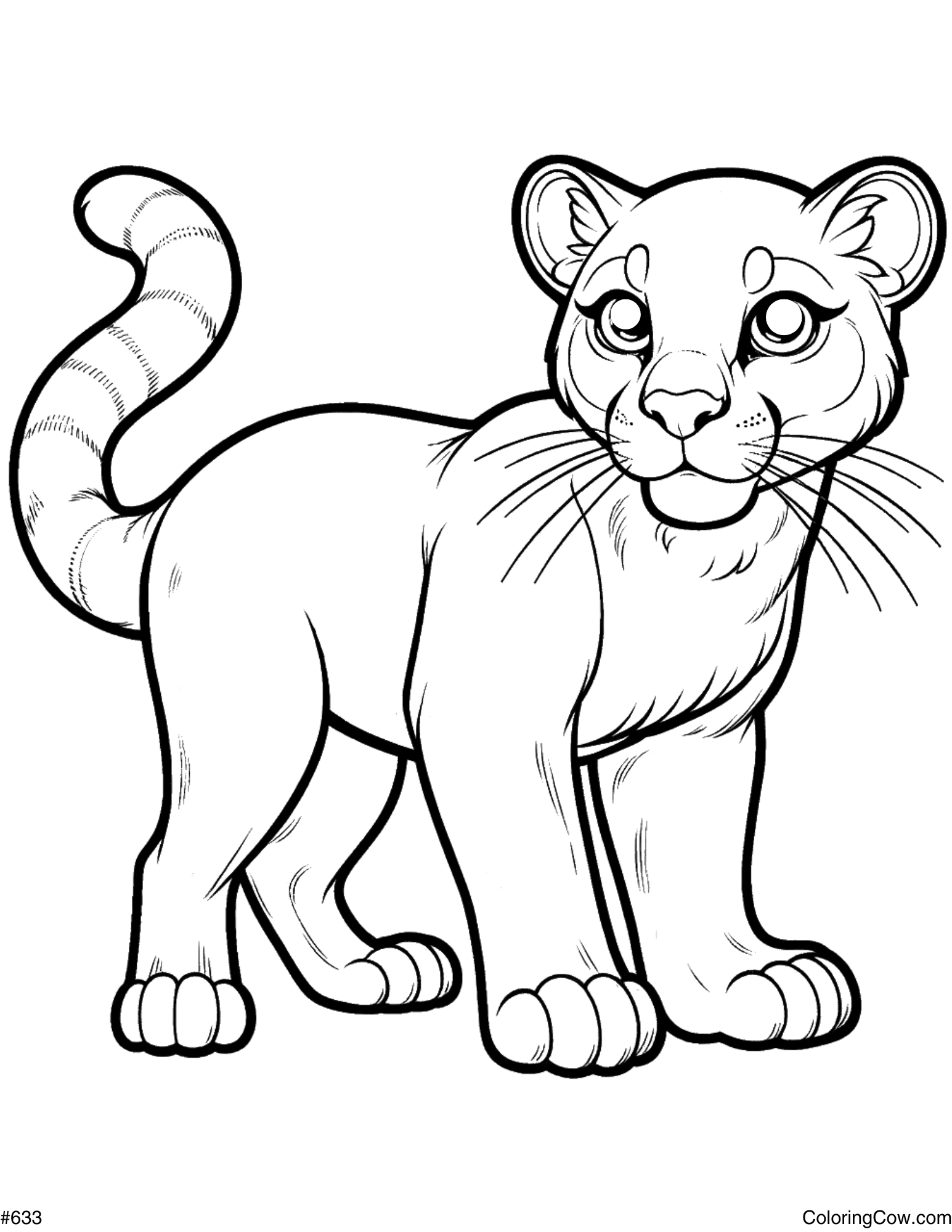Mountain Lion Coloring Page