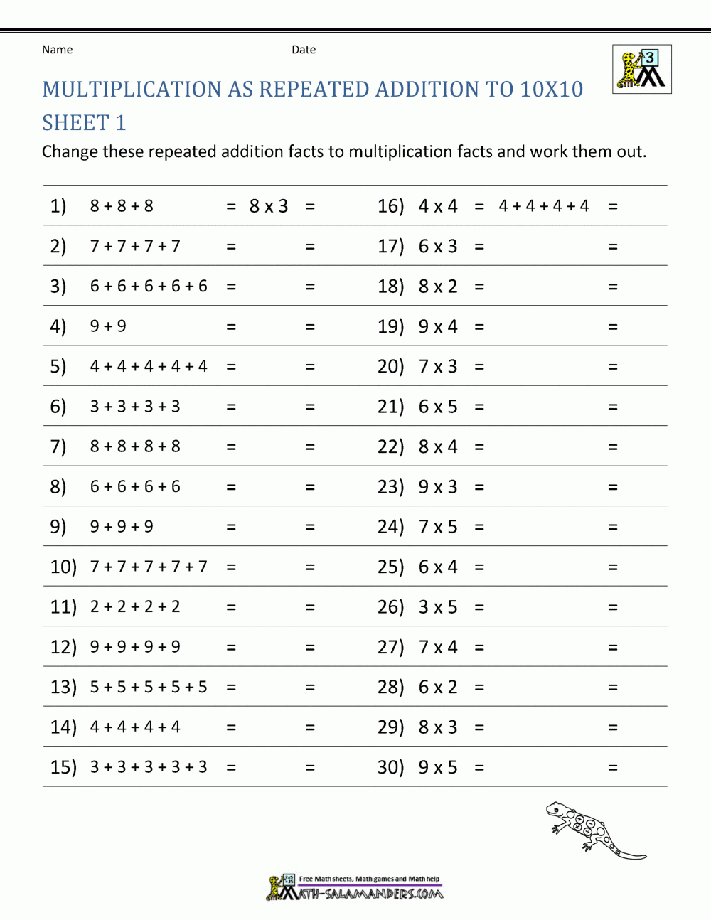 Multiplication Facts Worksheets Understanding Multiplication To 10x10 Multiplication Facts Worksheets Understanding Multiplication To 10x10