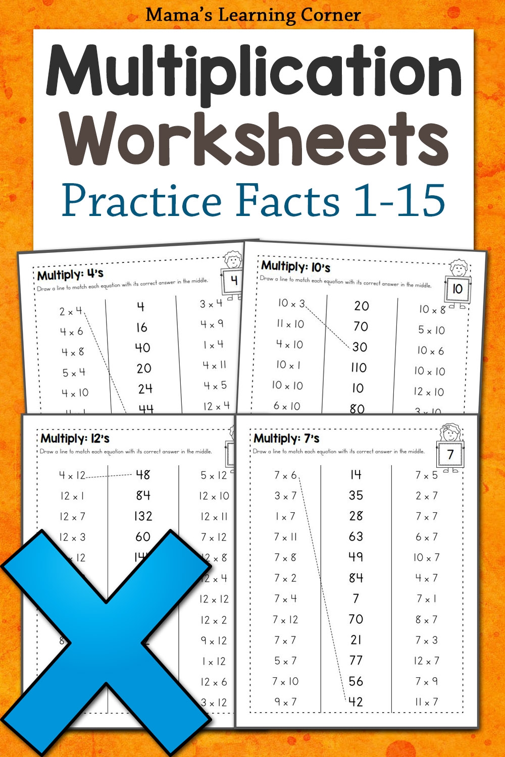 Multiplication Worksheets Numbers 1 Through 12 Mamas Learning Corner Multiplication Worksheets Numbers 1 Through 12 Mamas Learning Corner