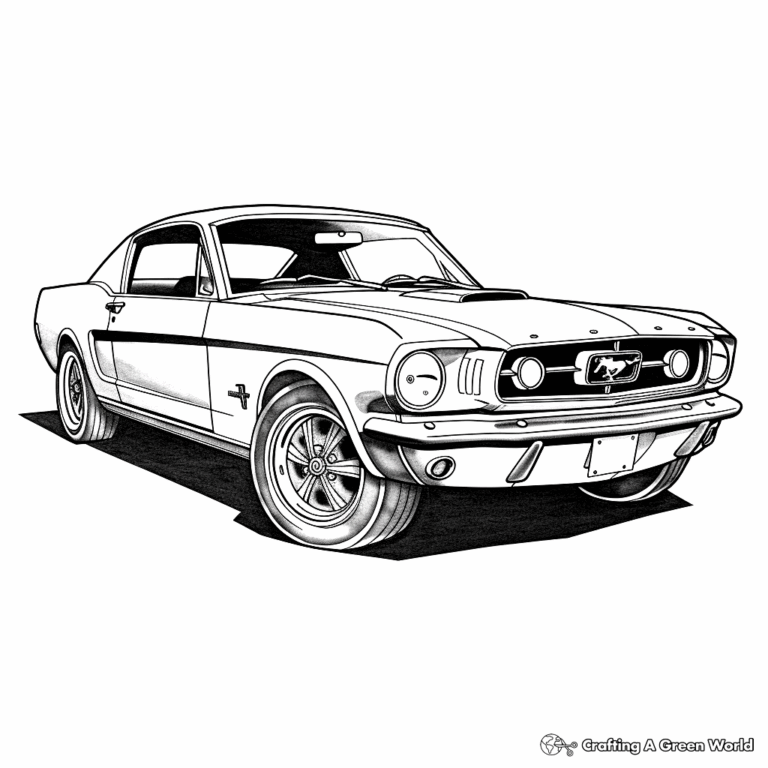 Muscle Car Coloring Pages Free Printable 