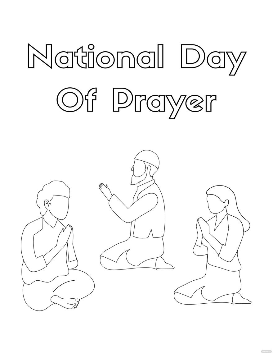 National Day Of Prayer Coloring Page In SVG Illustrator JPG EPS PNG Download Template National Day Of Prayer Coloring Page In SVG Illustrator JPG EPS PNG Download Template