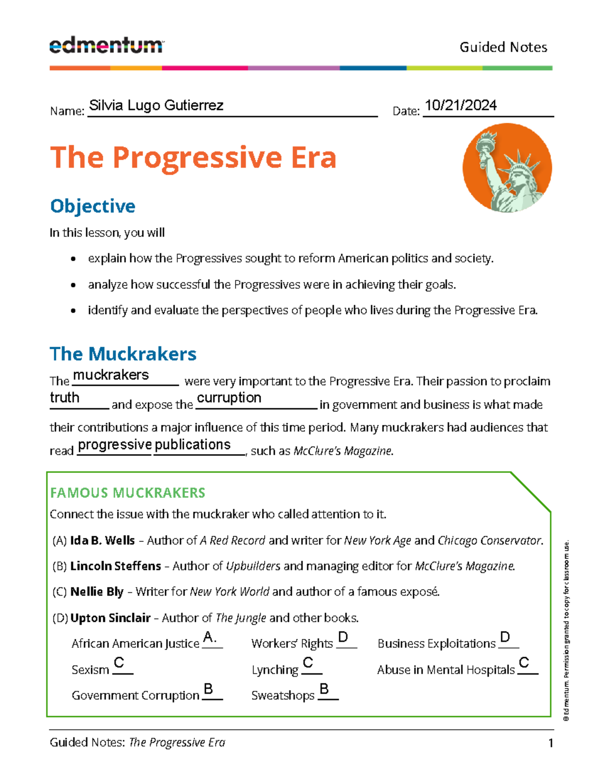 National US History A3 02 Final Notes On The Progressive Era Studocu