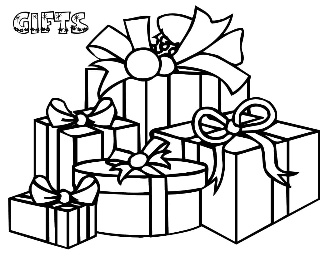 Nice Christmas Present Coloring Page Download Print Or Color Online For Free