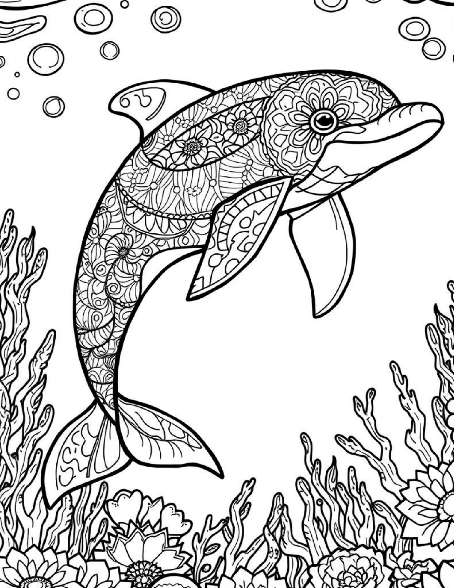 Ocean Themed Adult Mindfulness Coloring Pages RegulateCo
