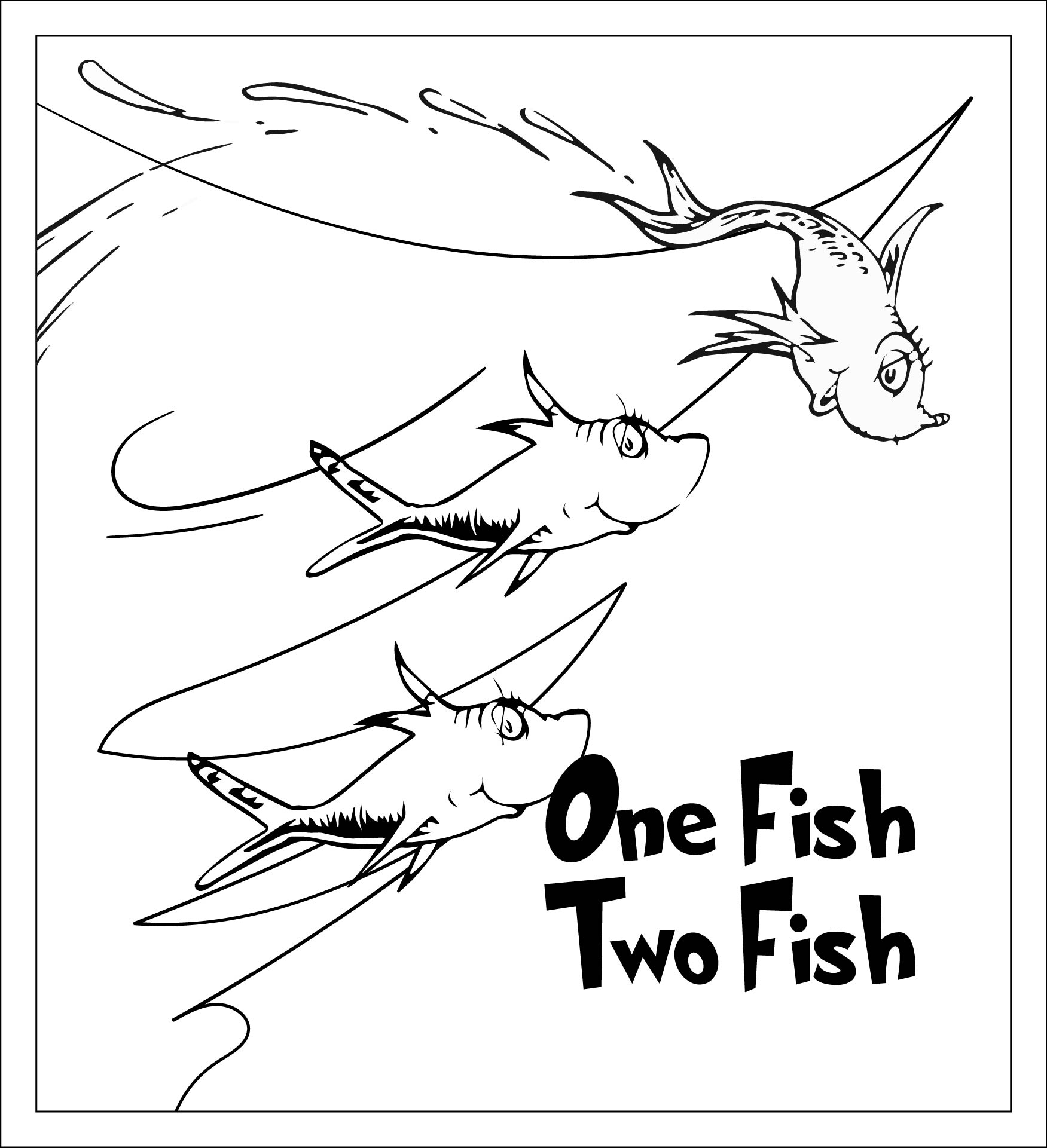 one fish two fish coloring pages printable