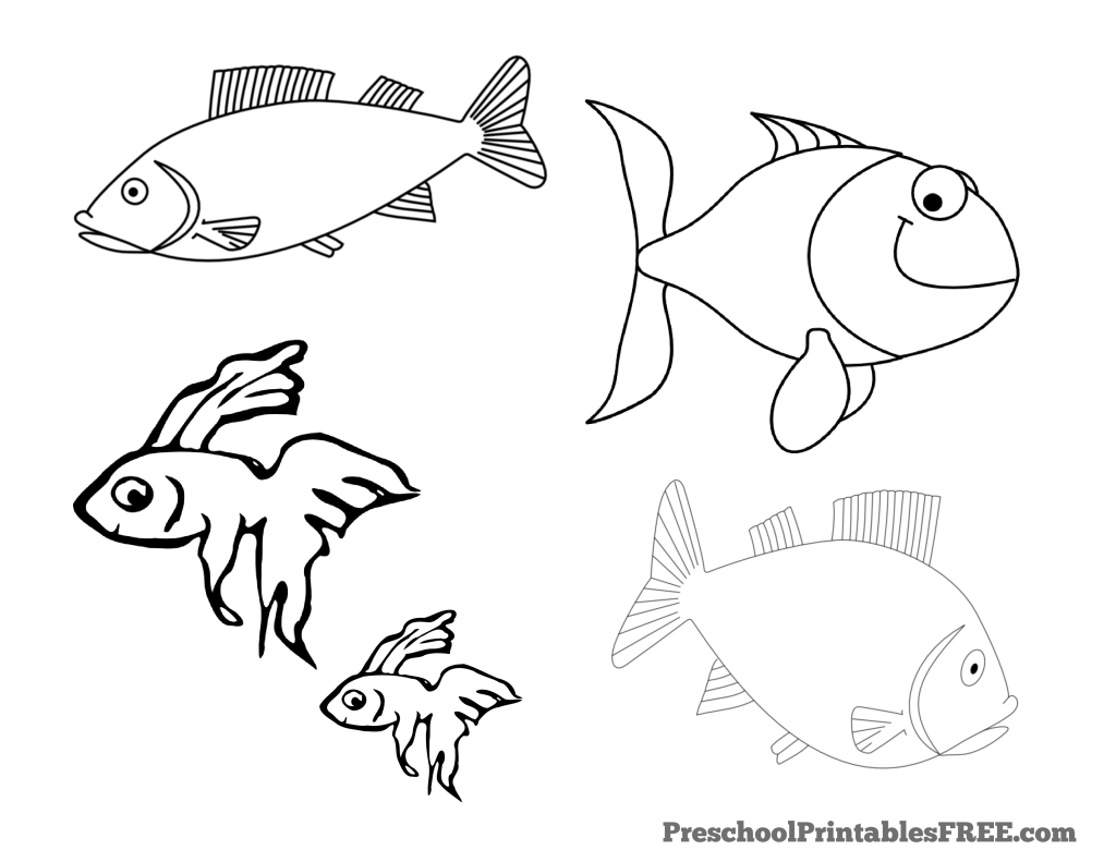 One Fish Two Fish Red Fish Blue Fish Dr Seuss Printables Free Preschool Printables