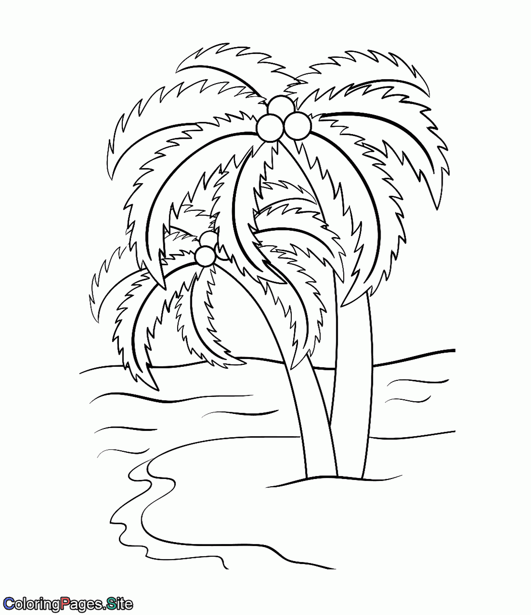 Palm Tree Coloring Page Coloring Pages Online
