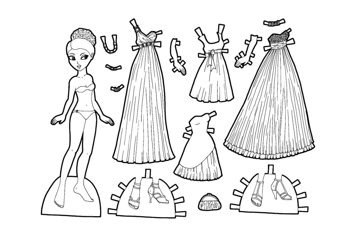 Paper Dolls To Color And Print Shop