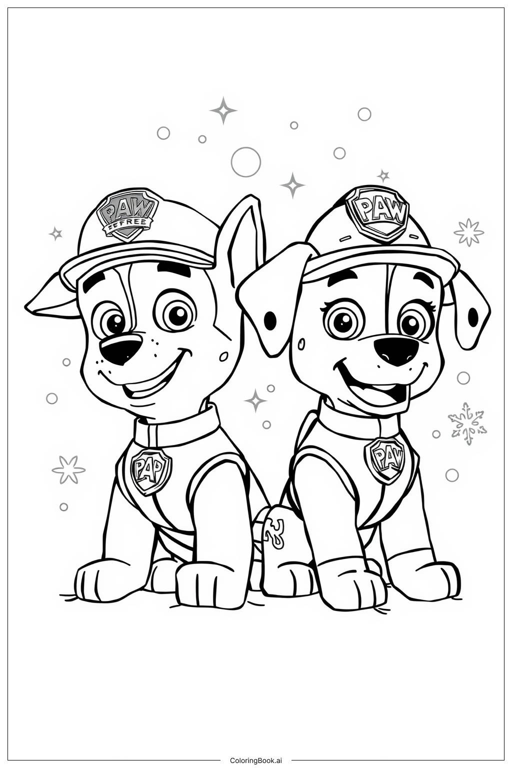 free printable paw patrol christmas coloring pages
