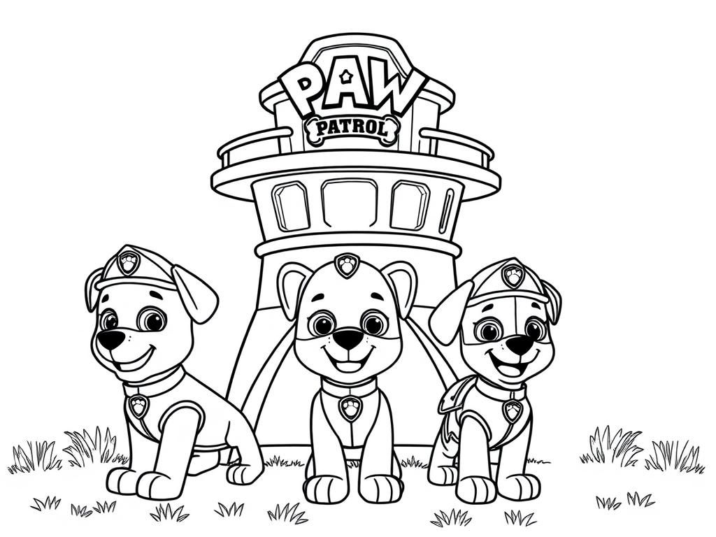 paw patrol coloring pages printable