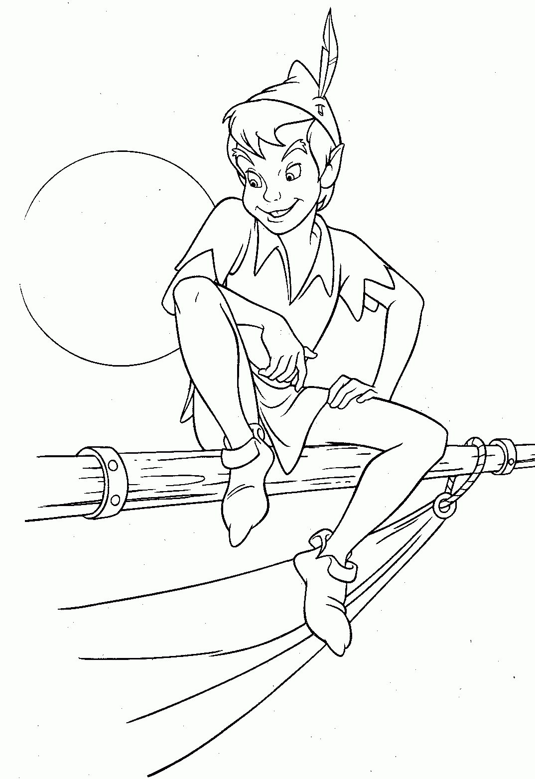 Peter Pan Coloring Page For Kids Peter Pan Coloring Pages