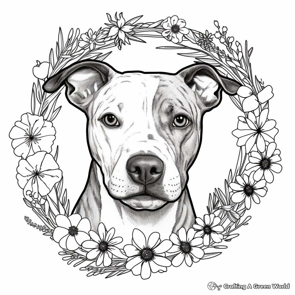 Pitbull Coloring Pages Free Printable 