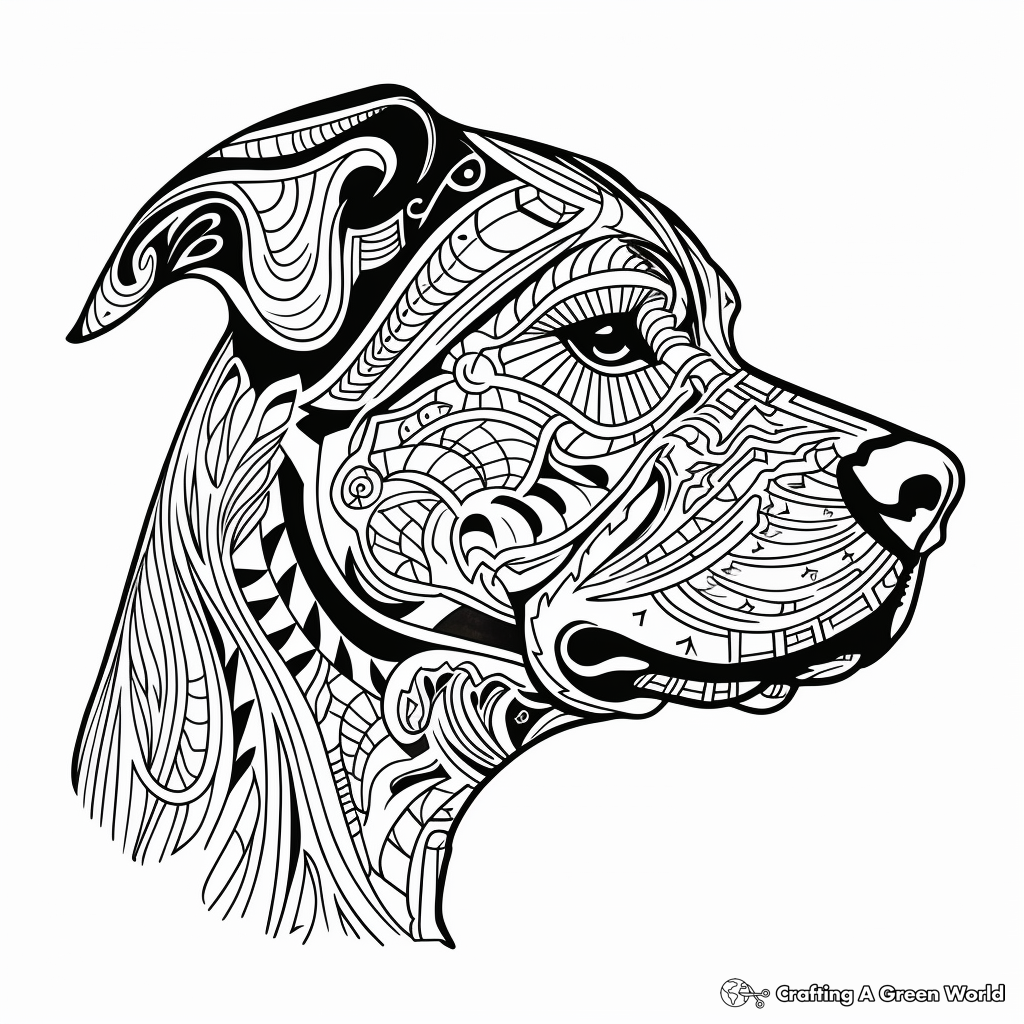 Pitbull Coloring Pages Free Printable 