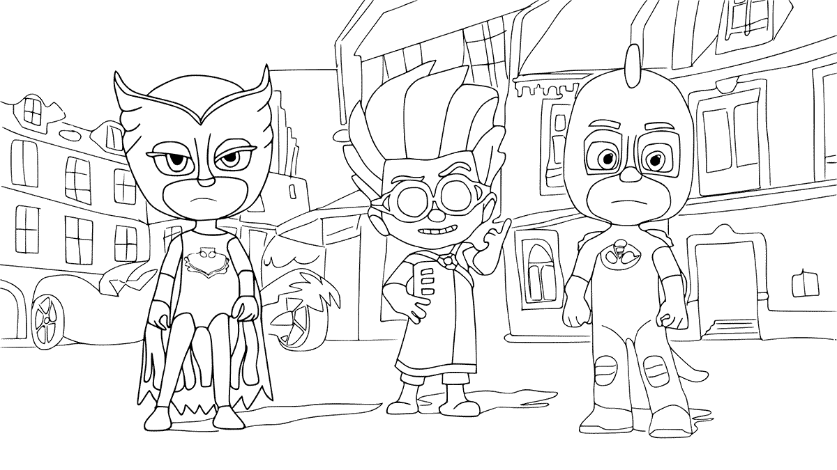 PJ Masks Coloring Pages Artsy Pretty Colors PJ Masks Coloring Pages Artsy Pretty Colors