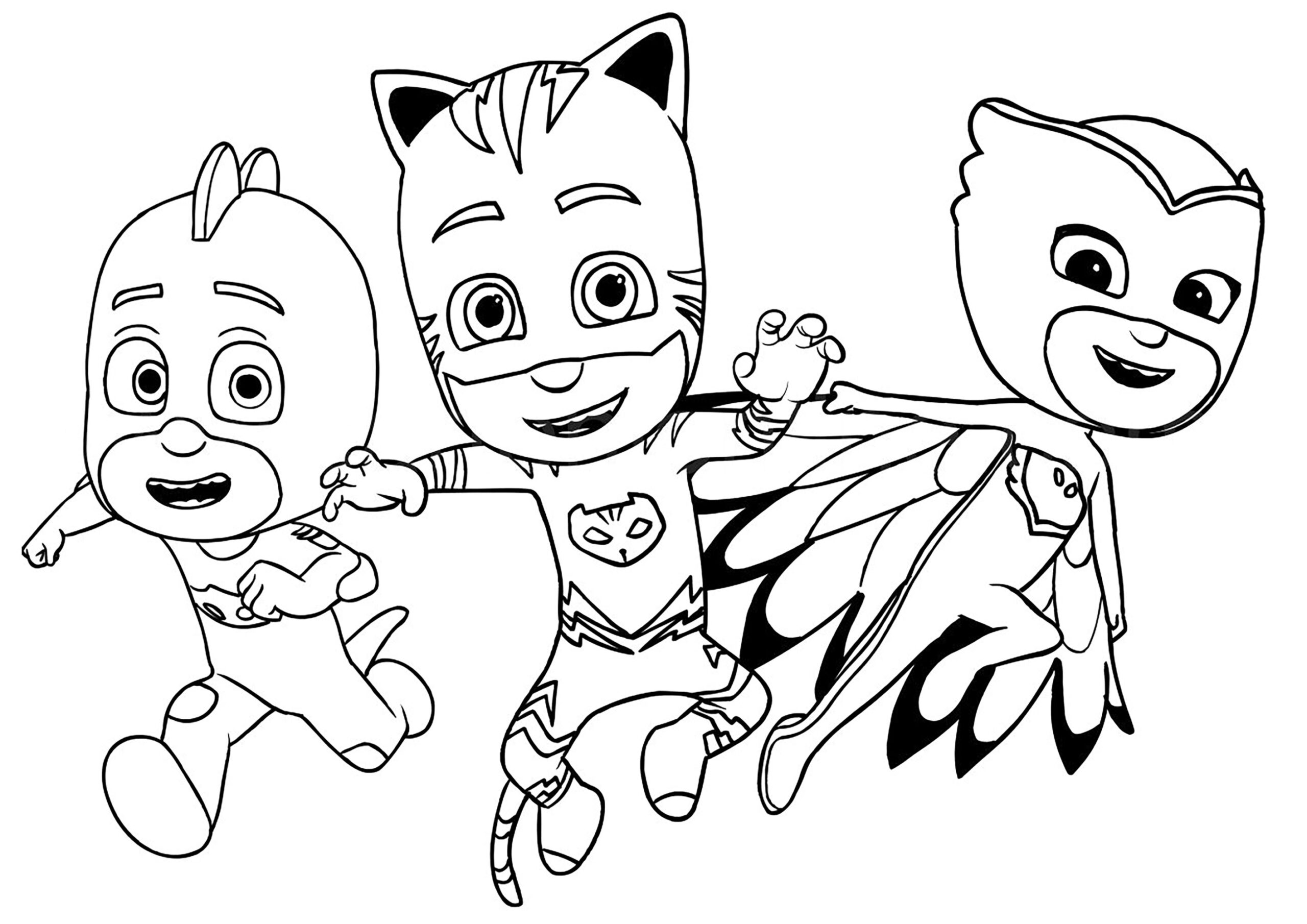 PJ Masks Heroes In Action PJ Masks Coloring Pages