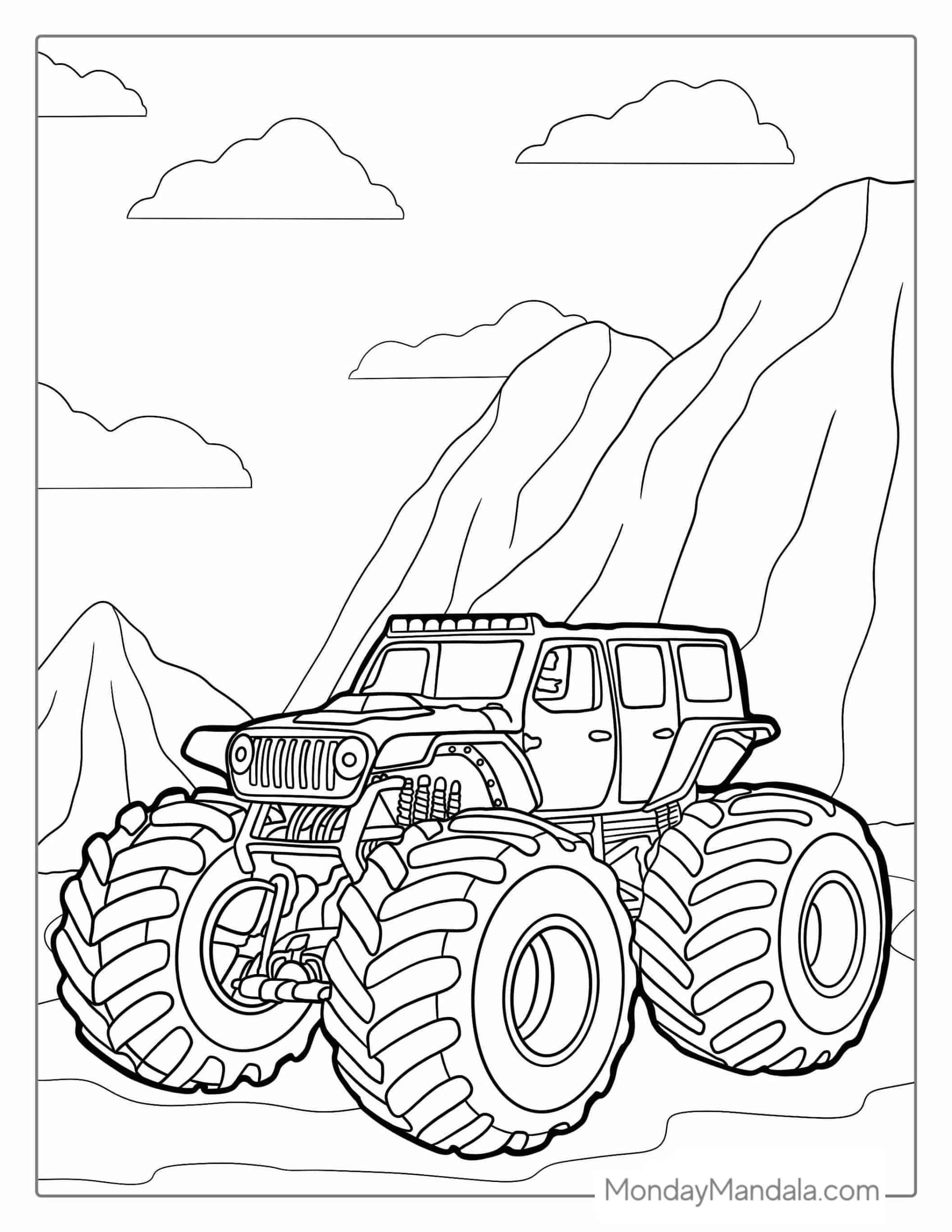 Predator Monster Truck Kids Coloring Pages Pinterest