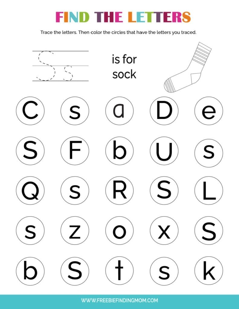 letter s preschool worksheets
