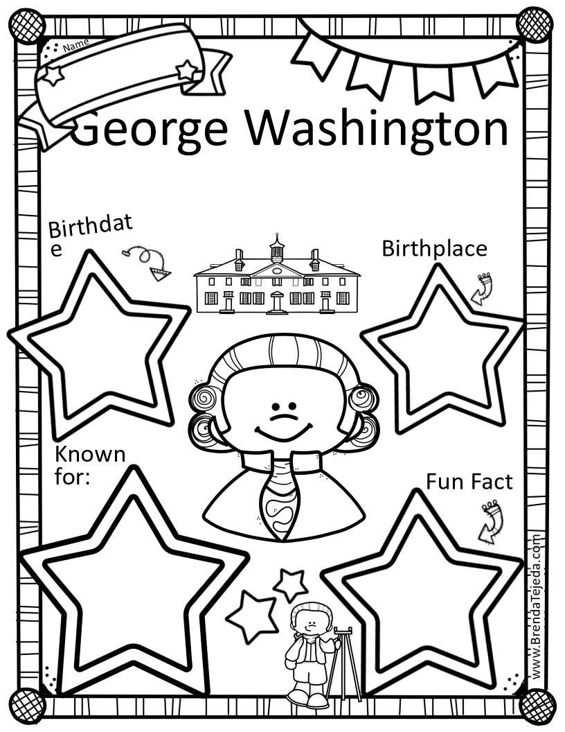Presidents Day Craft George Washington Abraham Lincoln Coloring Pages Reading Tejeda s Tots