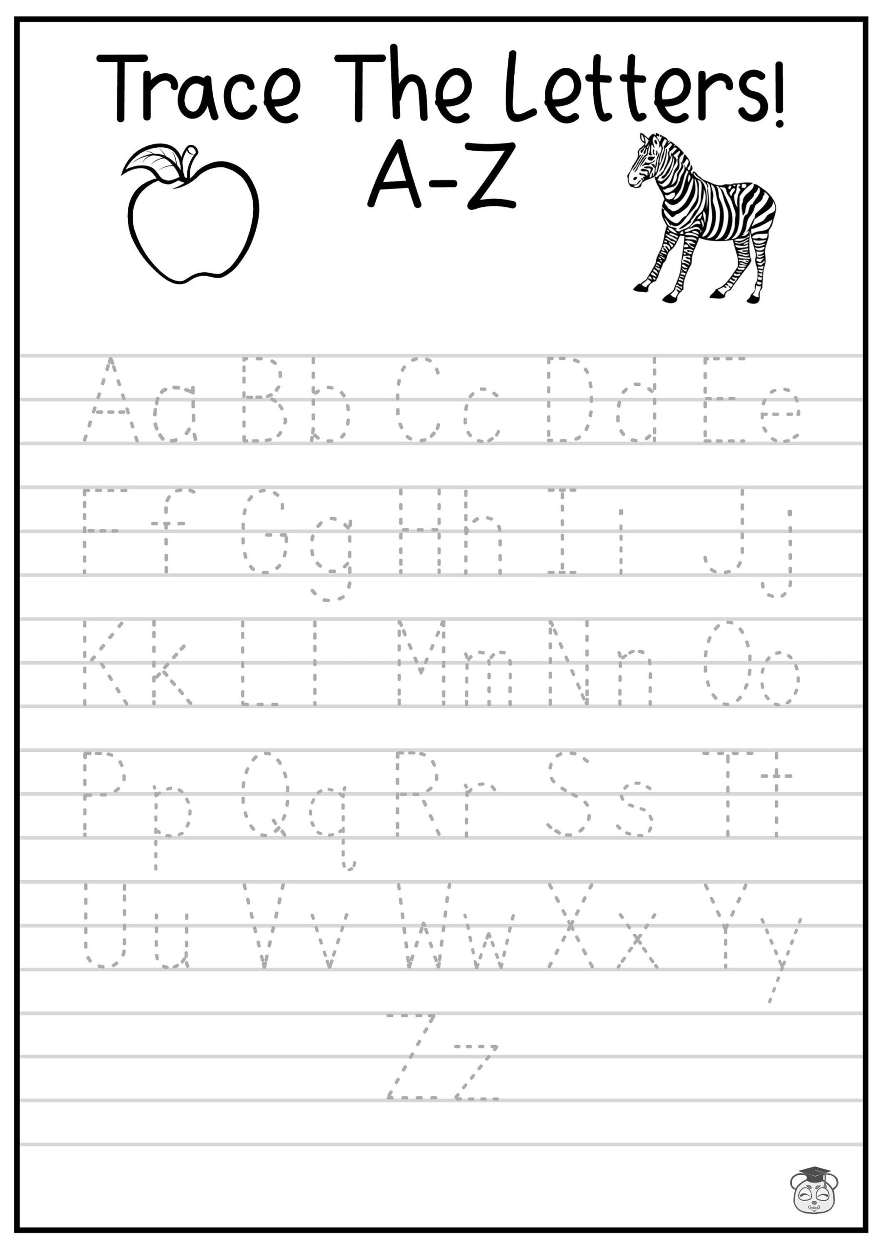Printable A Z Letter Tracing Worksheet Capital And Lowercase Alphabetical Letter Tracing ages 3 7 KG1 To Grade 2 Etsy Norway