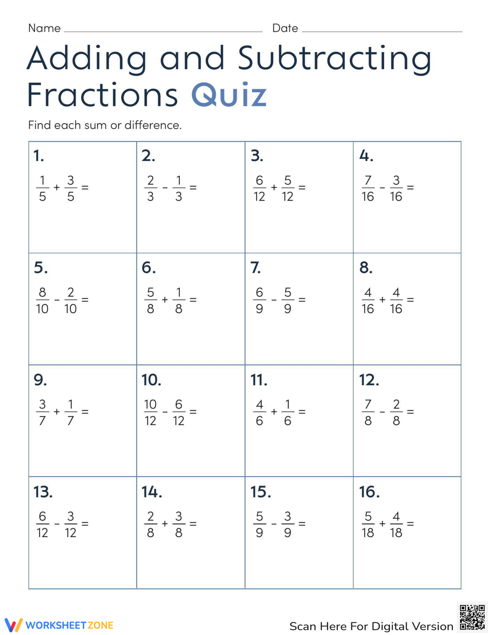 adding and subtracting fractions worksheets adding and subtracting fractions worksheets