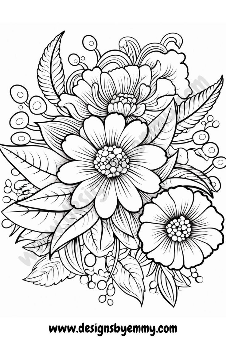 flowers coloring pages printable