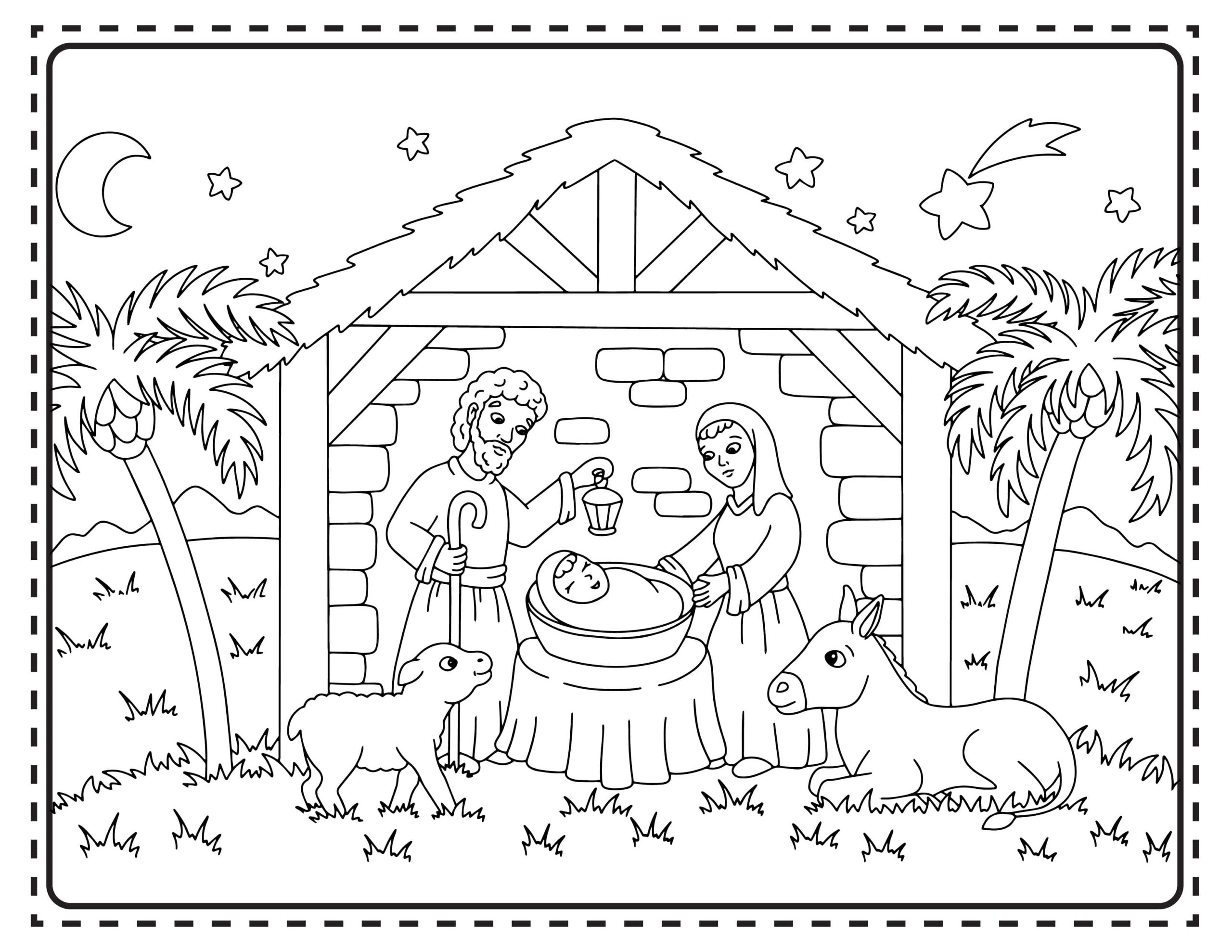 printable nativity coloring pages printable nativity coloring pages