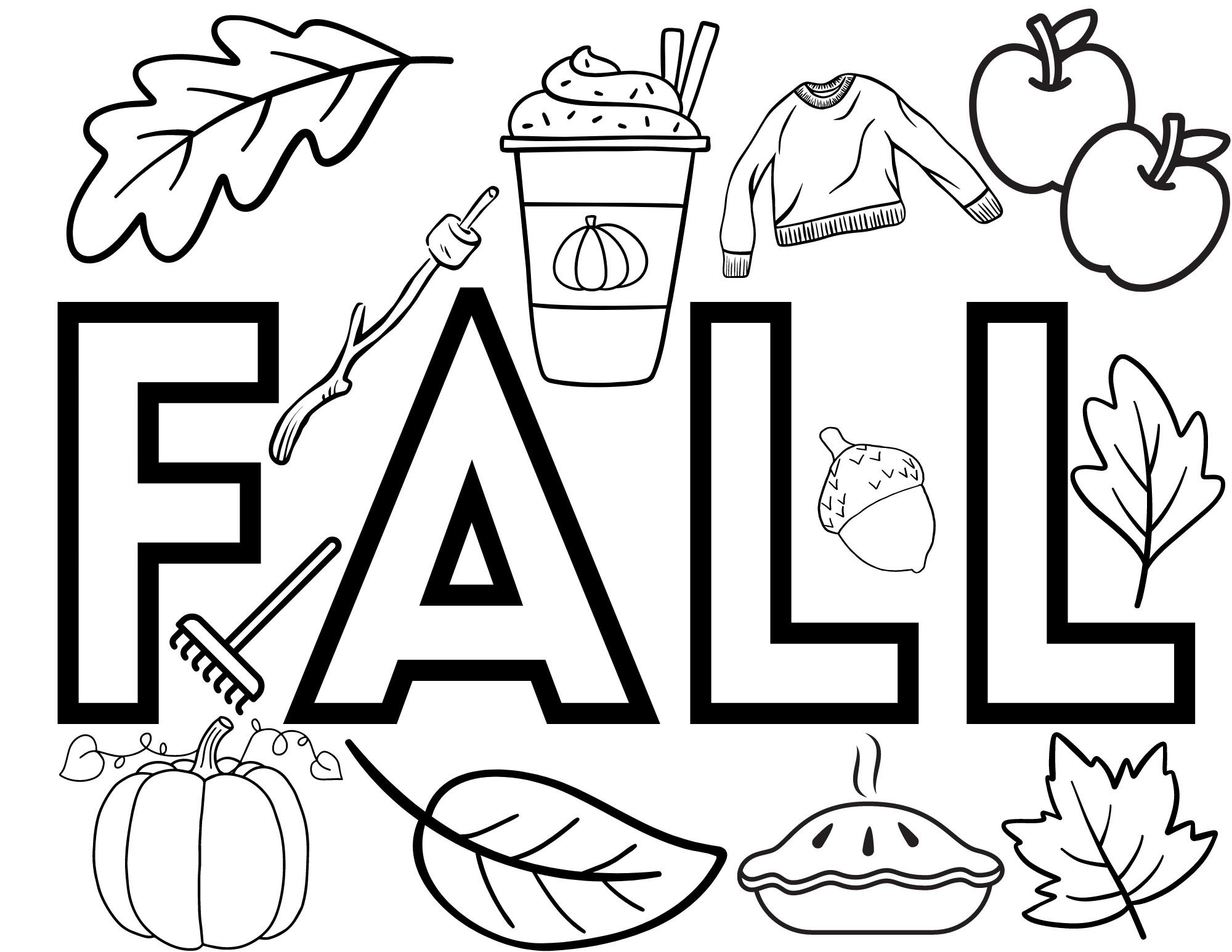 printable fall coloring pages