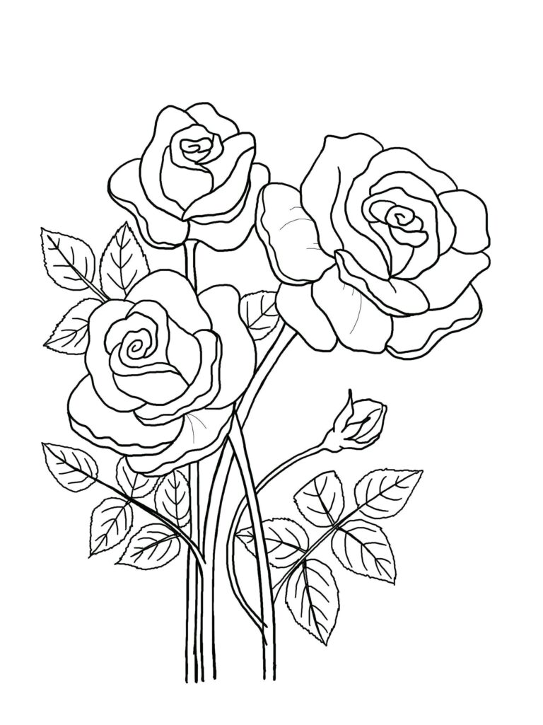 Printable Floral Coloring Sheets Coloring Pages Adult Coloring Pages Kids Coloring Pages Coloring Flowers Etsy