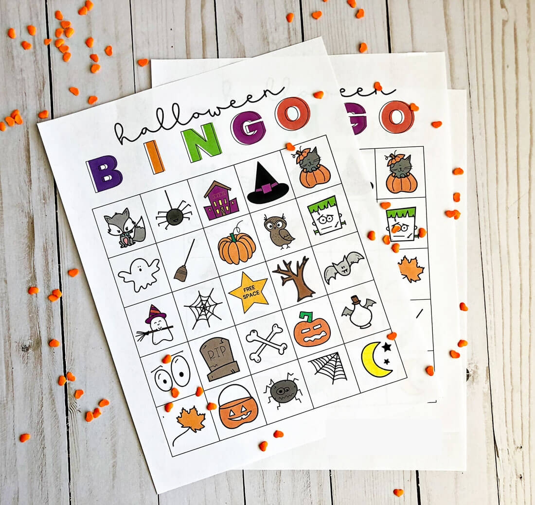 colored free printables halloween bingo
