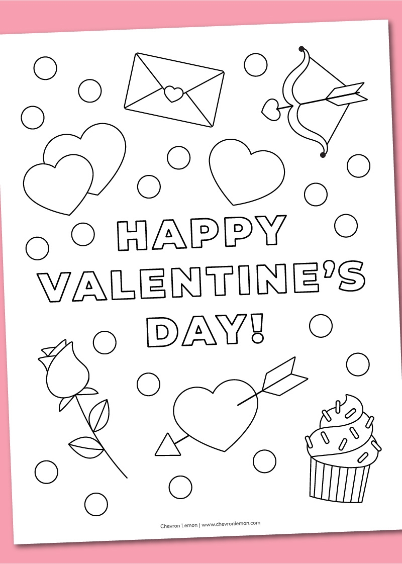 valentines printable coloring pages