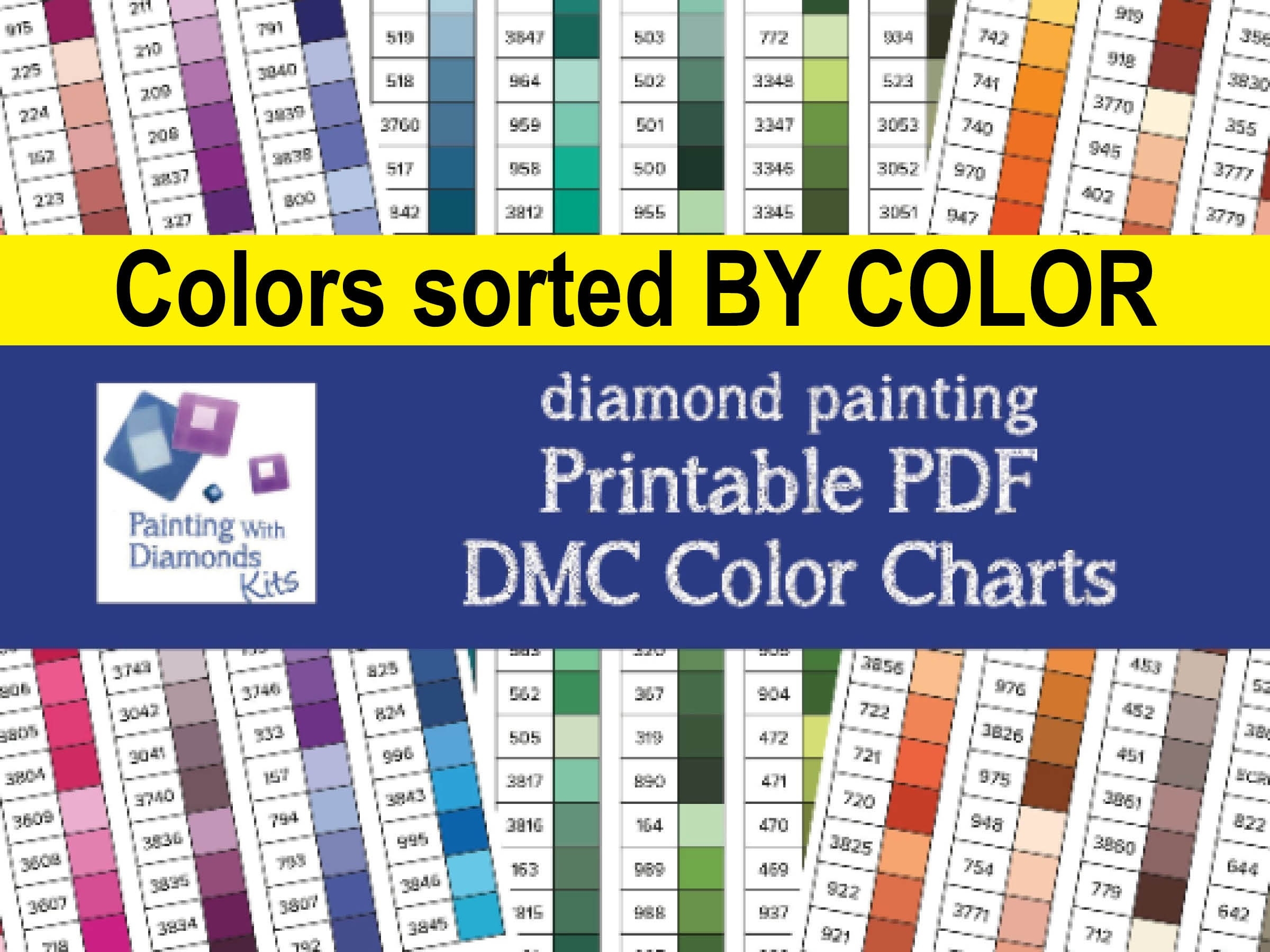 printable dmc color chart for diamond painting