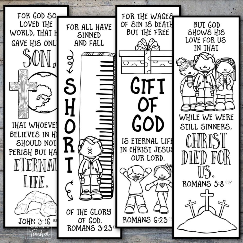 Printable Salvation Bookmarks Kids Bible Teacher