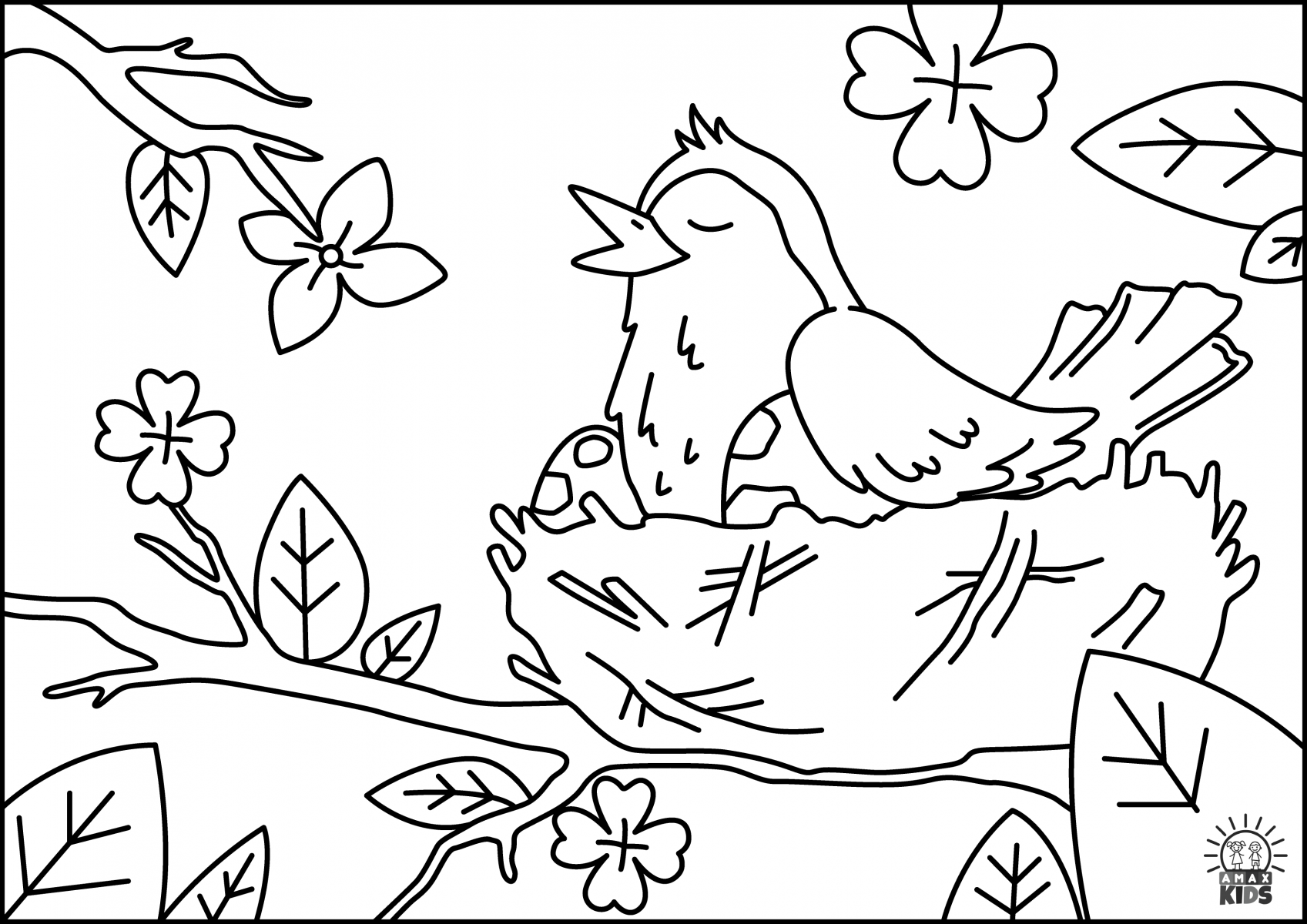 Printable Spring Coloring Pages For Kids Amax Kids