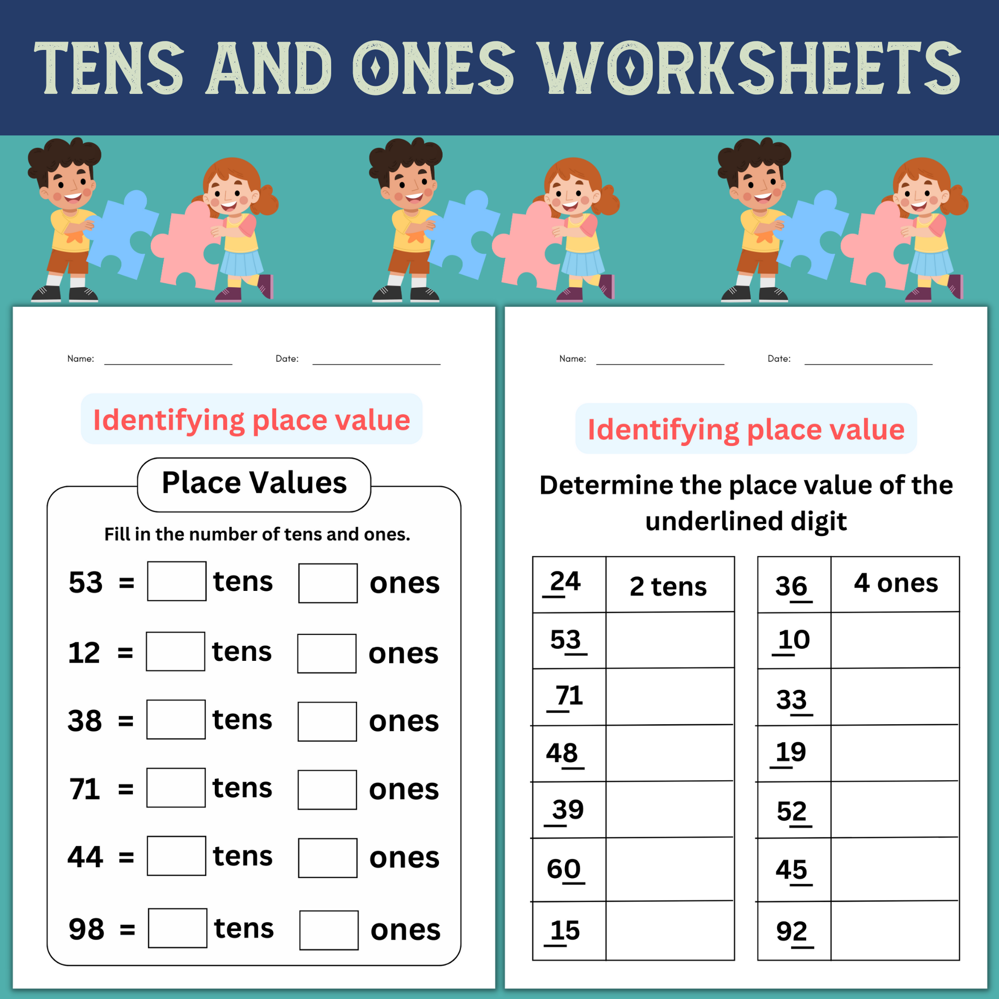 Printable Tens And Ones Worksheets Grade 1 Made By Teachers Printable Tens And Ones Worksheets Grade 1 Made By Teachers