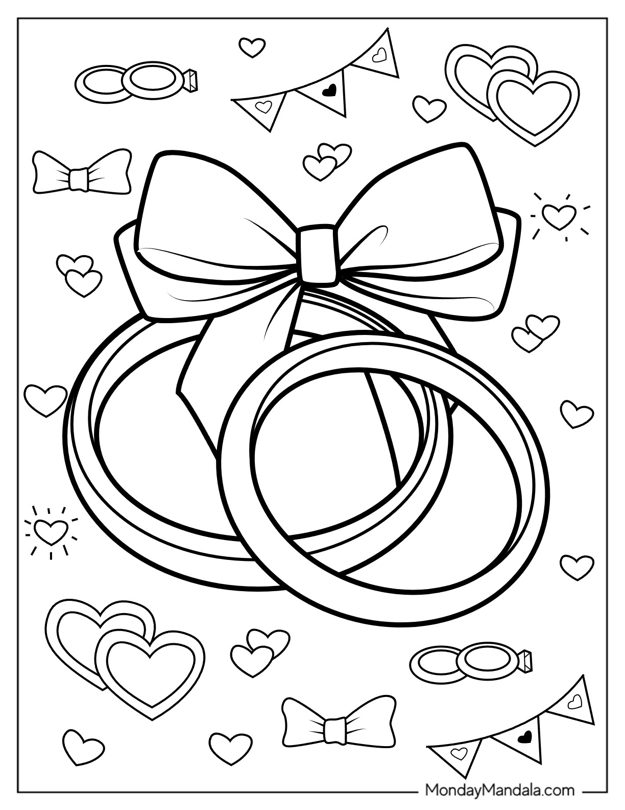 wedding coloring page printable