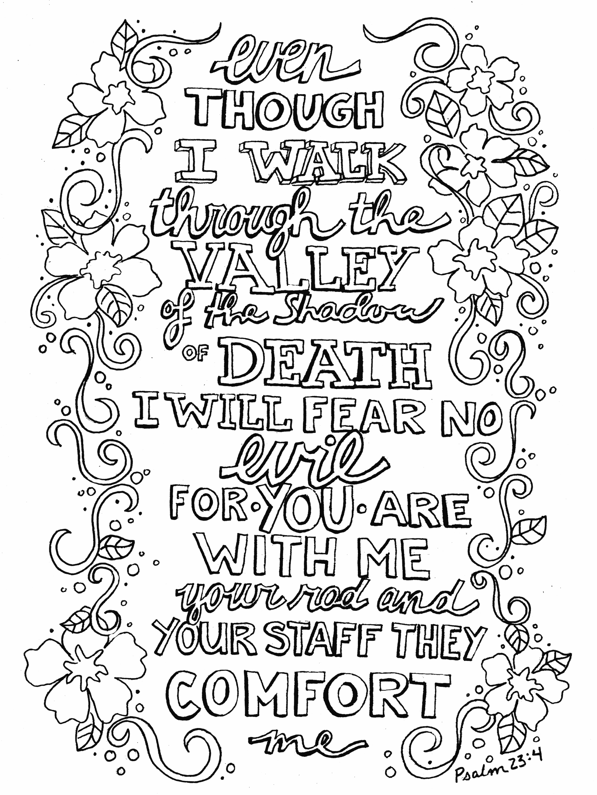 Psalm 23 4 Sunday Doodle From Victory Road