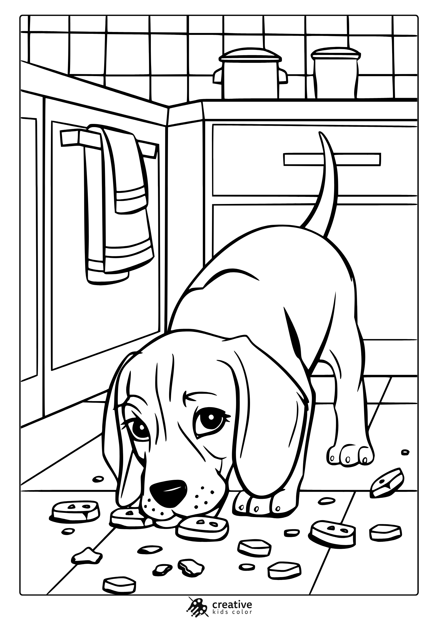 Puppy Coloring Pages 25 Free Printable PDF 