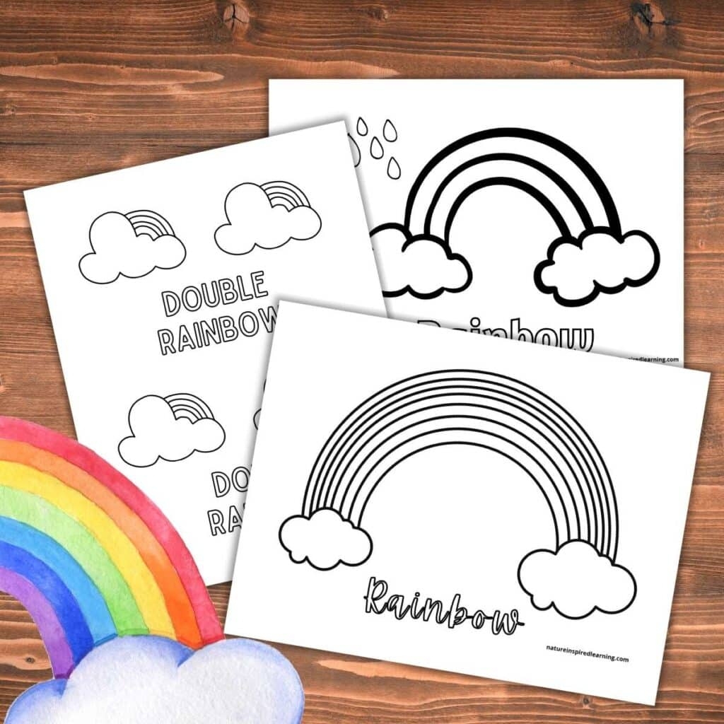 rainbow free printable coloring pages
