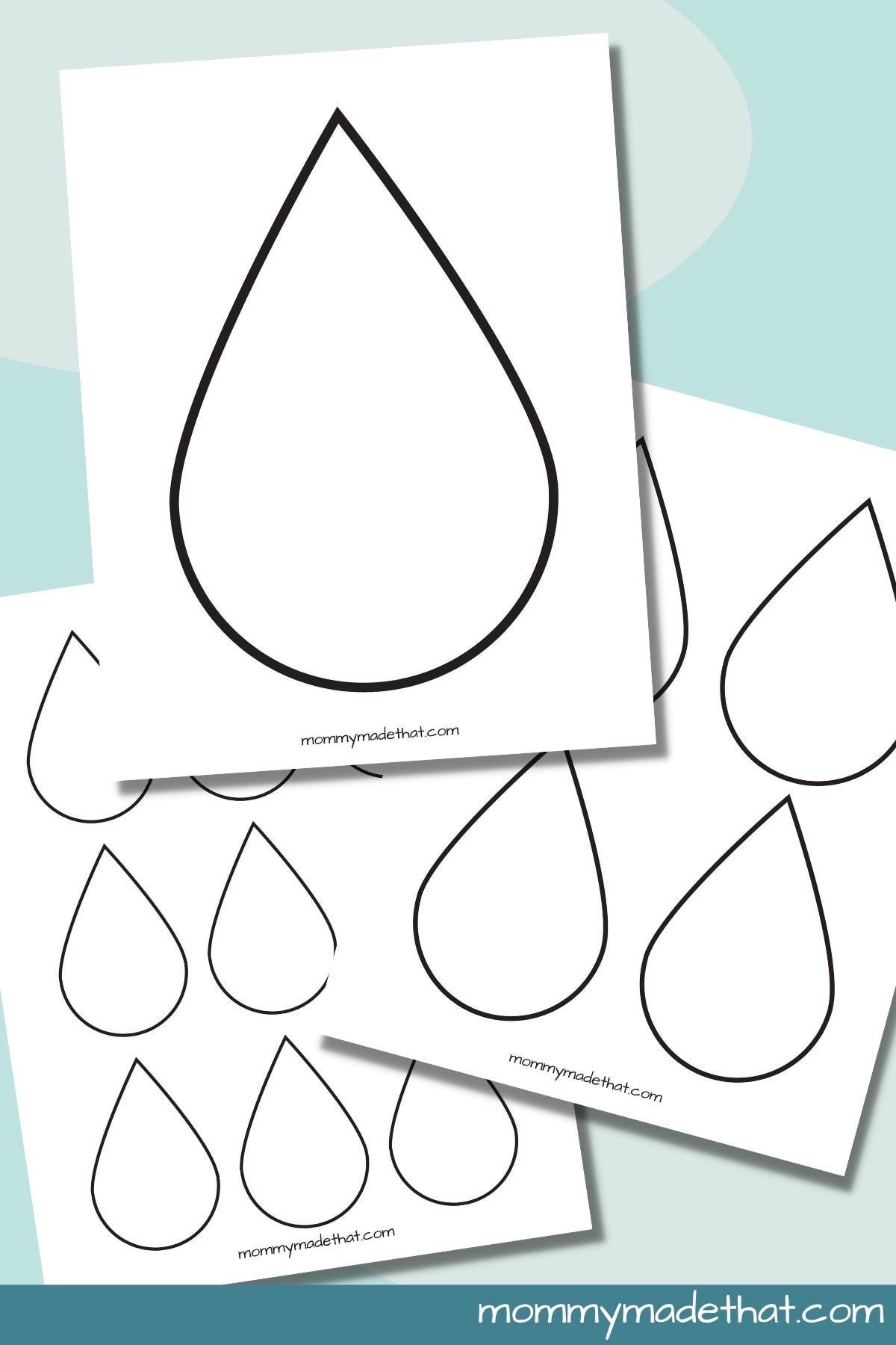 Raindrop Templates Free Printables Of Different Sizes Raindrop Templates Free Printables Of Different Sizes