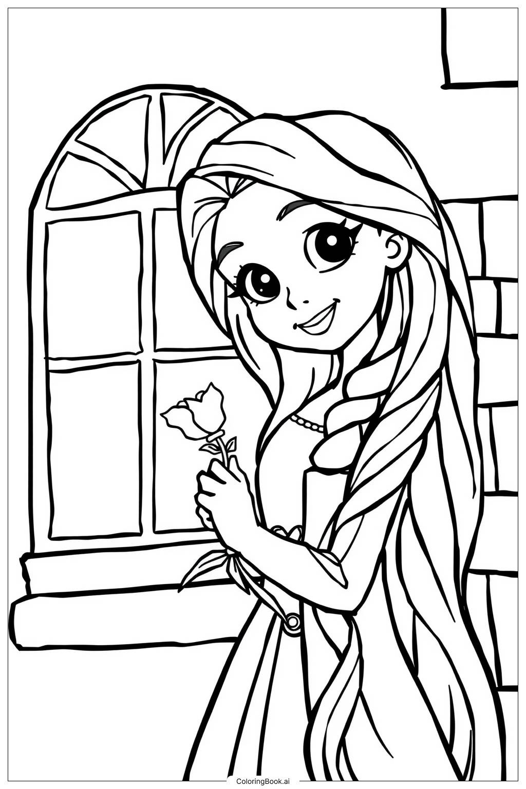 rapunzel printable coloring pages