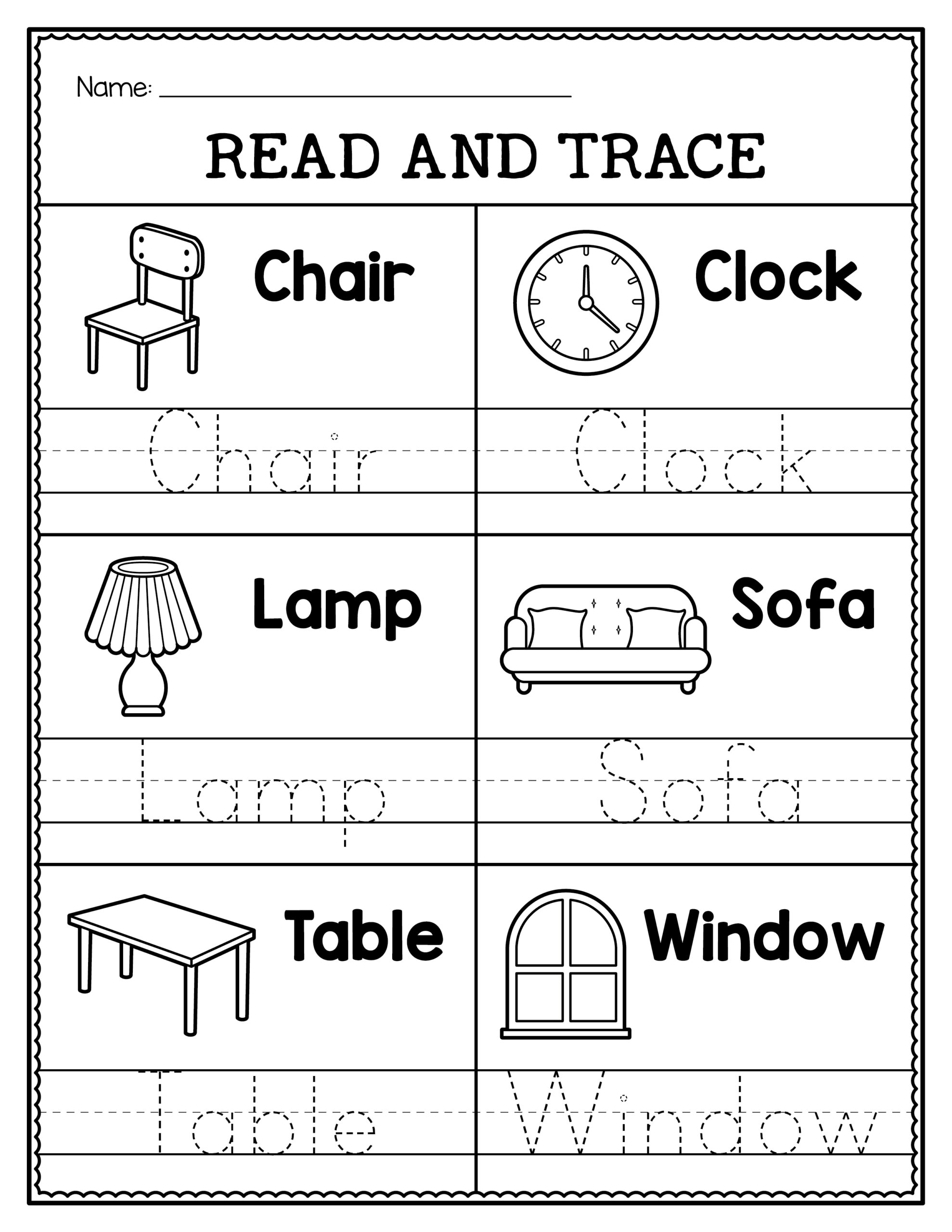 Read Trace Worksheets Fun Educational Read Trace Worksheets For Kids Made By Teachers